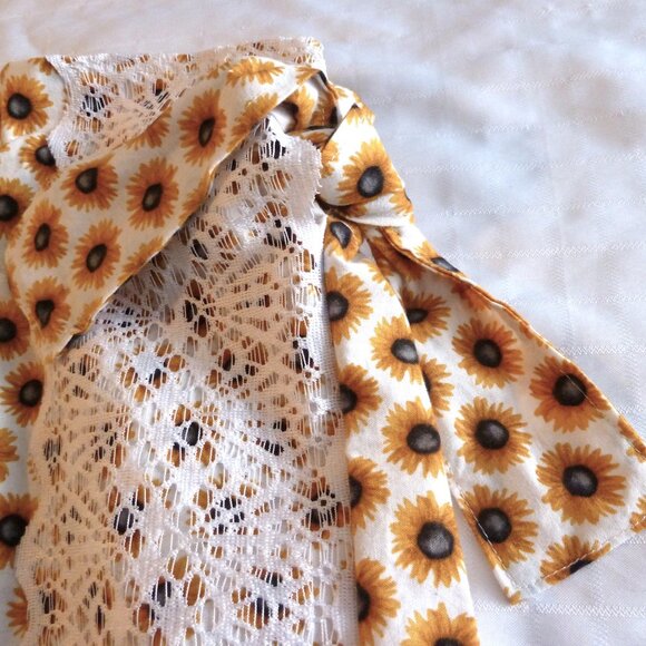 Chic asymmetrical handmade tank top and tournesol matching skirt - Picture 2 of 13